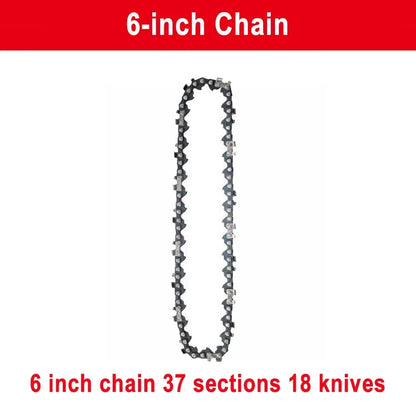 4  6 8 Inch Mini Steel Chainsaw Chains 1/4 Electric Chainsaws Accessory Chains Replacement Mini Electric Chainsaw Chain Saw