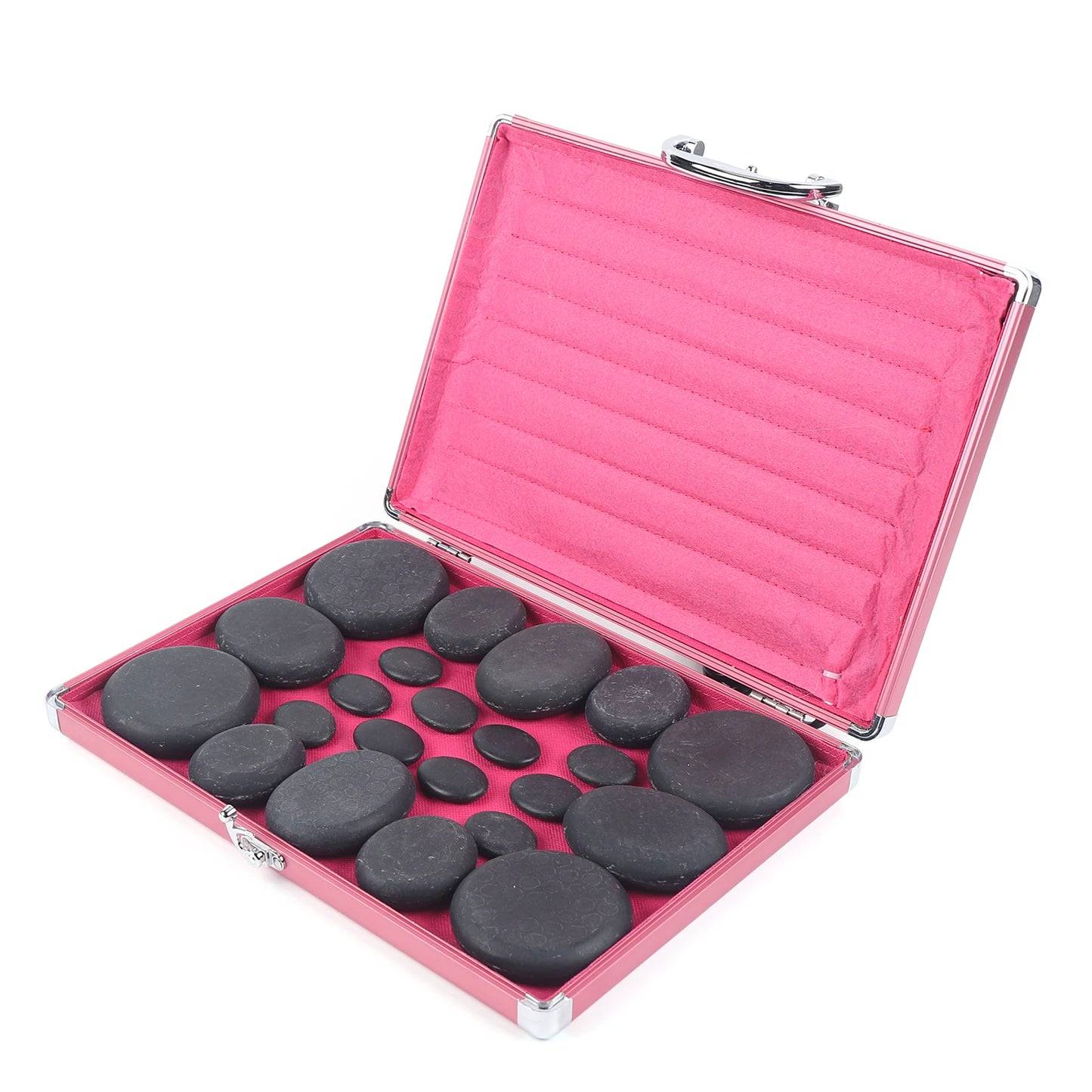 20 Piece Hot Stone Massage Set Massage Set with Heating Box Basalt