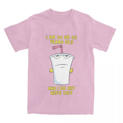 30 Or 40 Aqua Teen Hunger Force ATHF Men Women's T Shirt Funny Tee Shirt Short Sleeve Crew Neck T-Shirt Cotton Plus Size