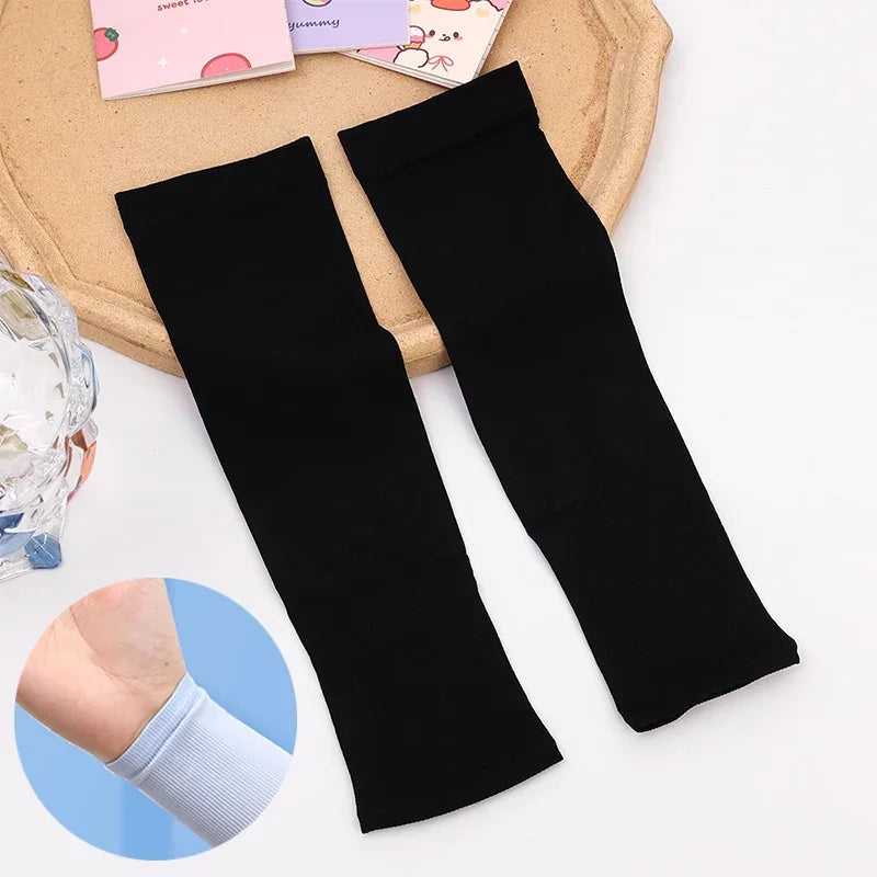Unisex Cooling Arm Sleeves Cover Sport Running Anti-UV Sun Protection Outdoor Cycling Elastic Ice Sleeve for 4-12 Years Children