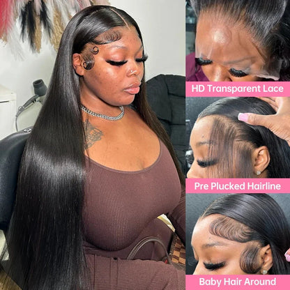 Bone Straight Hd Lace Front Wigs Human Hair Wig 13x4