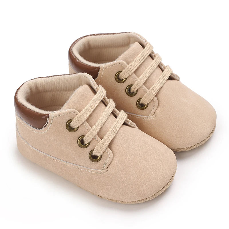 Newborn Baby Shoes Classic Leather Soft Soles Non Slip Toddler Walking