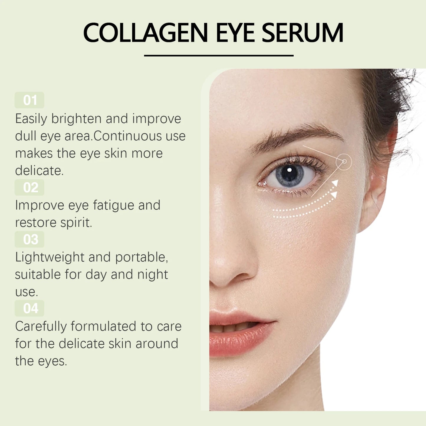 Collagen Eye Serum Cream Anti Dark Circles Eye Bags Eyes Puffy Repair