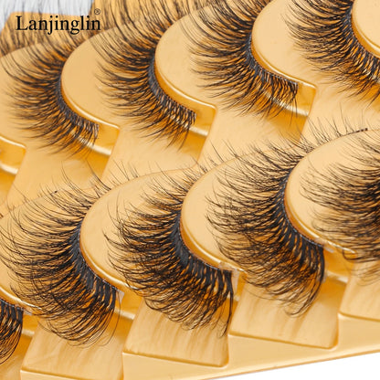 3/10 Pairs 3D Mink Eyelash Natural False Eyelashes Makeup Fake Eye Lashes Faux Cilios Make Up Beauty Tools Wholesale Lashes Cils
