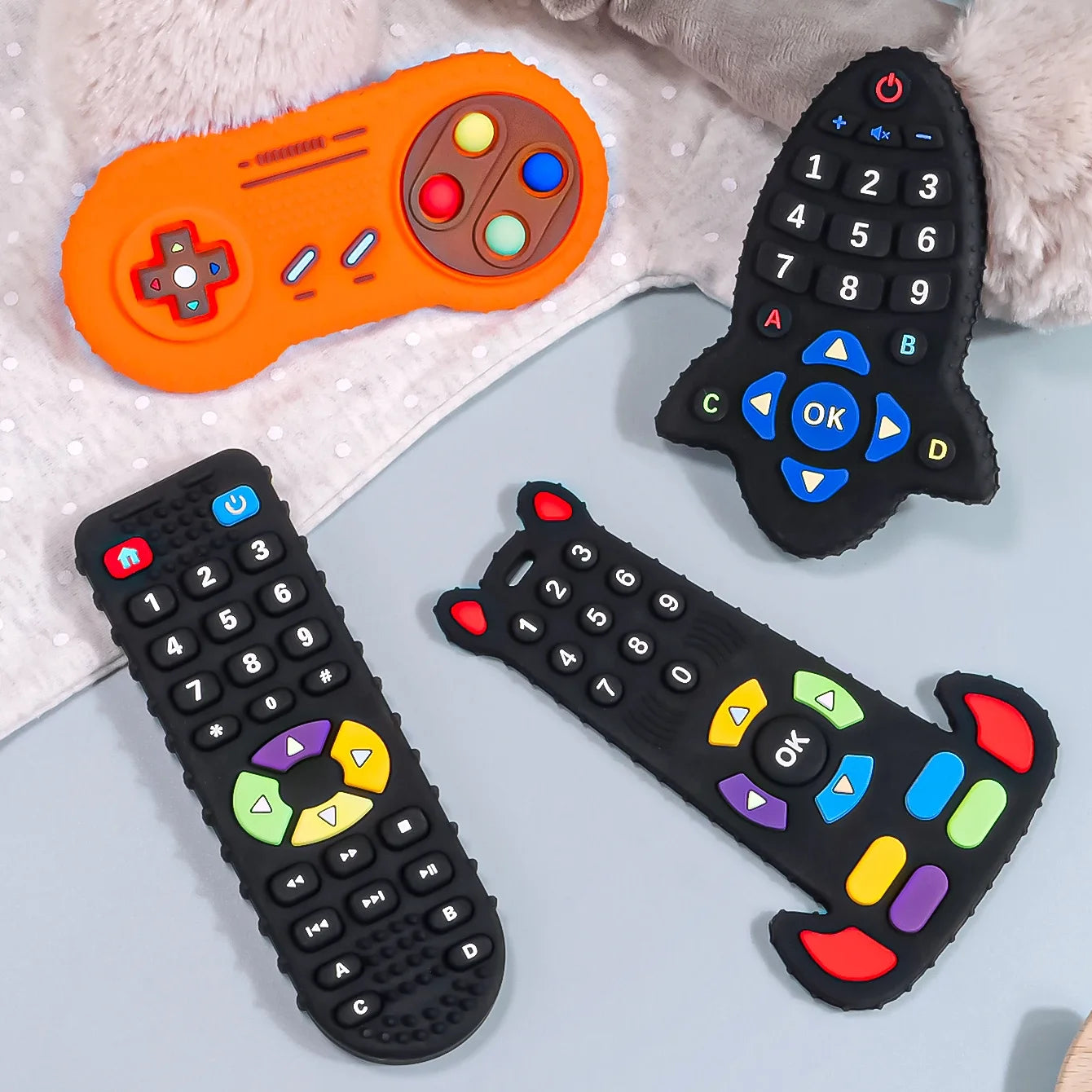 1PC Silicone Baby Teether TV Remote Control