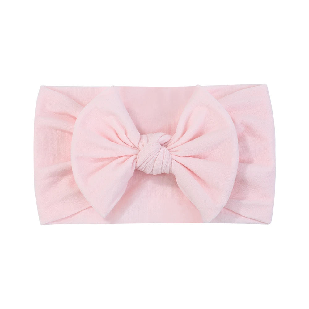 Candy Colors Baby Bowknot Hairband Broadside Headband Kids Girls Boutique Elastic Protect Turban Headwear Kids Hair Accessories