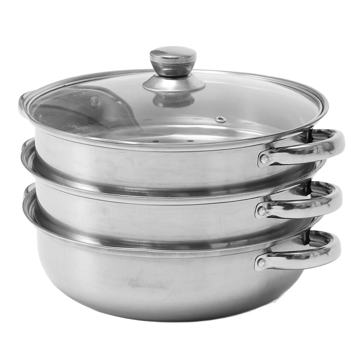 Soup Steam Pot Thickened Stainless Steel Multifunctional Large Capacity Double Ear Stock Steam Pot for Home Use