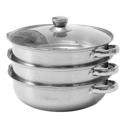 Soup Steam Pot Thickened Stainless Steel Multifunctional Large Capacity Double Ear Stock Steam Pot for Home Use