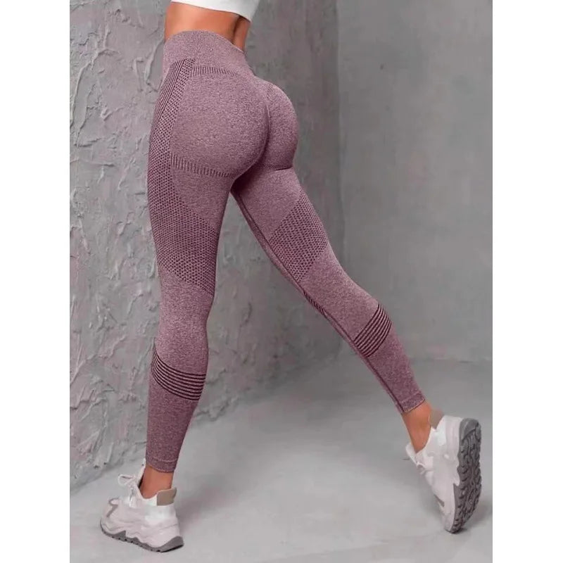 High Waisted Seamless Stretch Athletic Yoga Pants Leggings