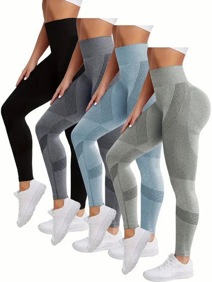 High Waisted Seamless Stretch Athletic Yoga Pants Leggings