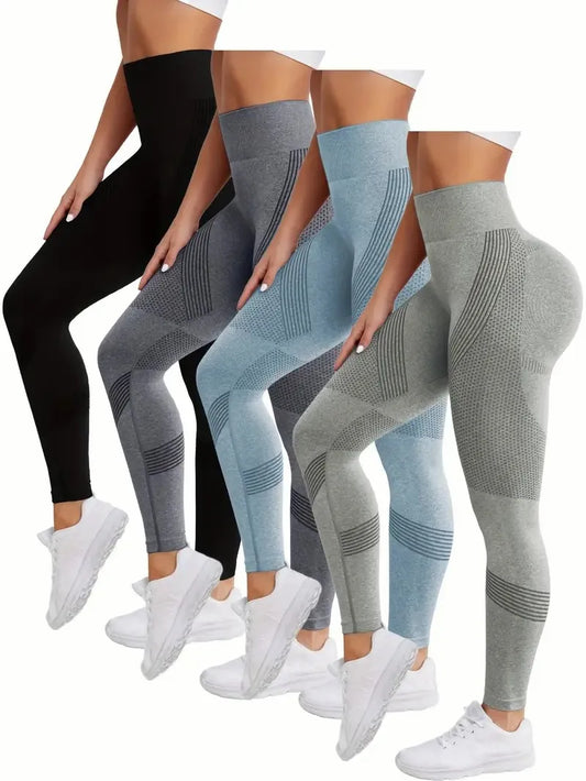 High Waisted Seamless Stretch Athletic Yoga Pants Leggings