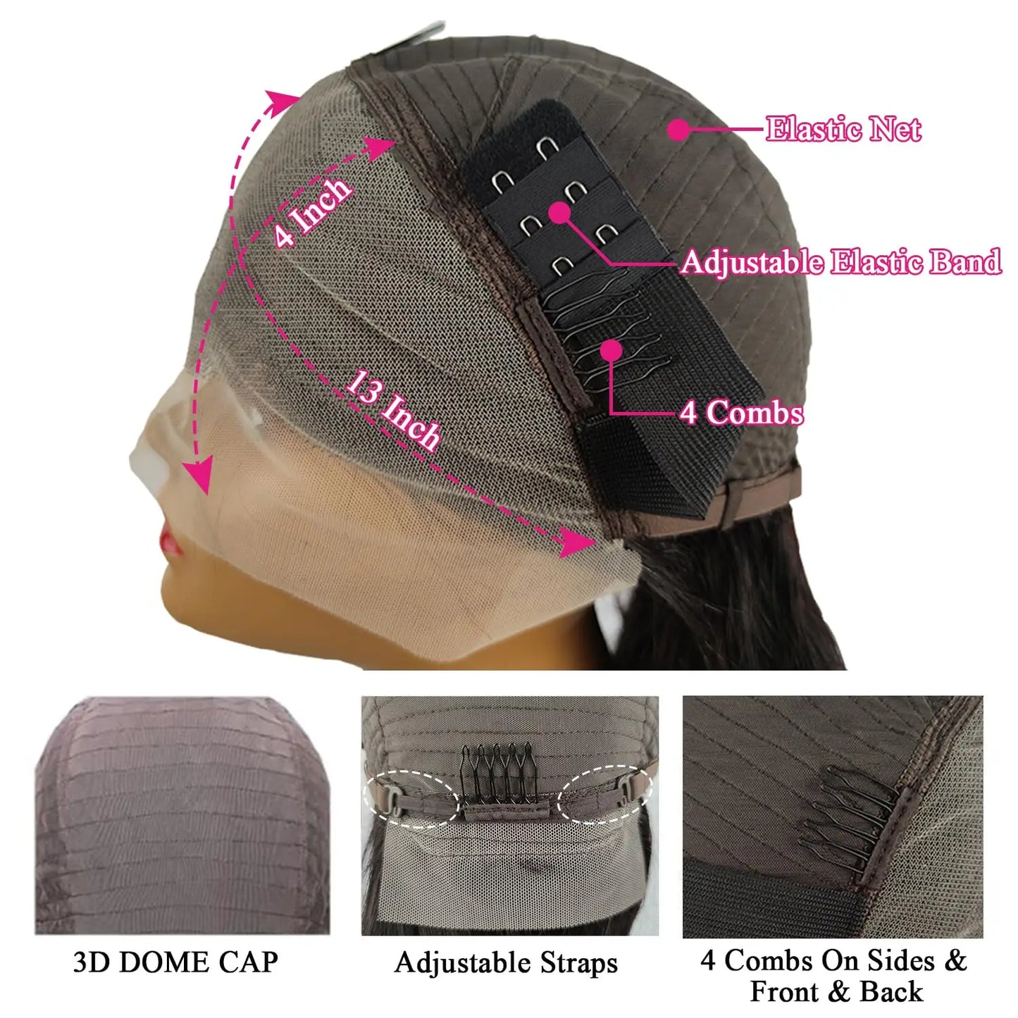 12Inch Bob Wig Human Hair 13x4 Straight Lace Front Wigs Human Hair 180% Density 15A Straight Bob Wigs For Black Women Pre Plucke