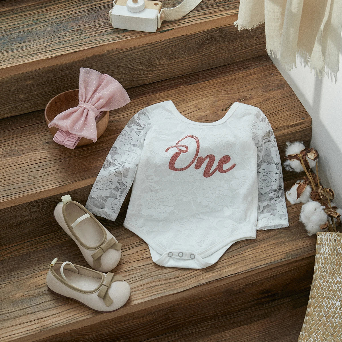 ma&baby 6-24M 1st Birthday Baby Girl Clothes Sets Newborn Infant Toddler Outfits Letter Lace Romper Tulle Skirts Headband