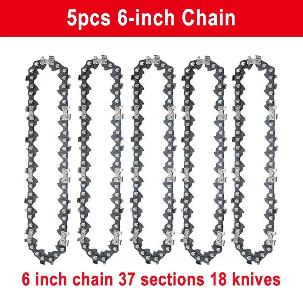 4  6 8 Inch Mini Steel Chainsaw Chains 1/4 Electric Chainsaws Accessory Chains Replacement Mini Electric Chainsaw Chain Saw