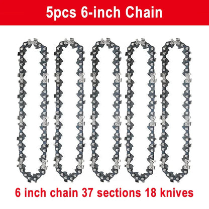 4  6 8 Inch Mini Steel Chainsaw Chains 1/4 Electric Chainsaws Accessory Chains Replacement Mini Electric Chainsaw Chain Saw