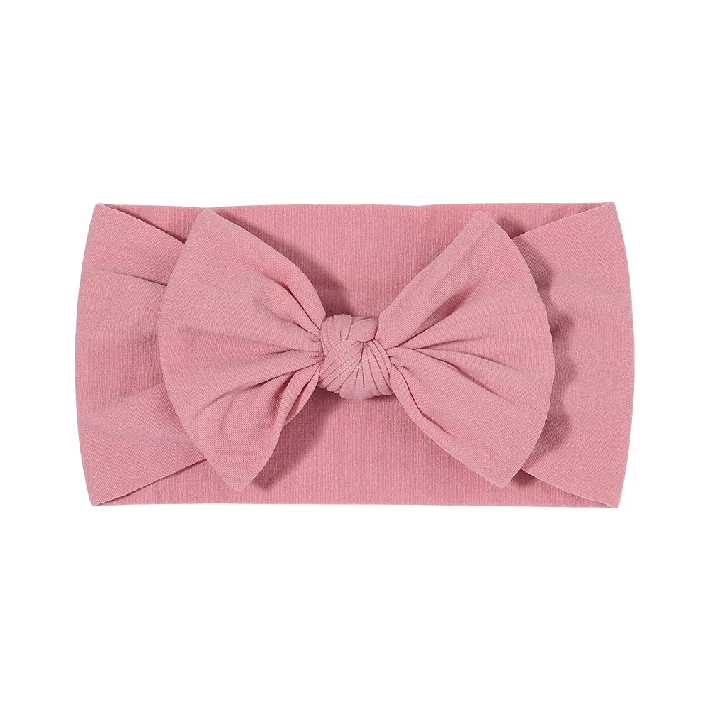 Candy Colors Baby Bowknot Hairband Broadside Headband Kids Girls Boutique Elastic Protect Turban Headwear Kids Hair Accessories