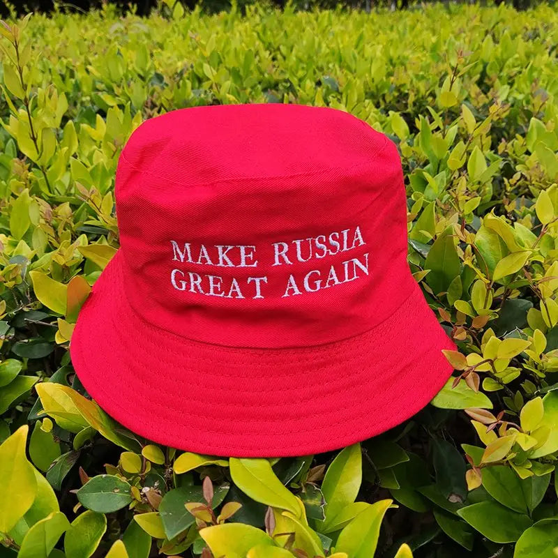 Make Russia Great Again Letter Embroidery Men Shade Baseball Cap Red Adjustable Flat Top Women Fisherman'S Hat Dad Cap