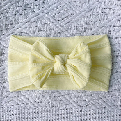 1Pcs Newborn Baby Headband For Girls Elastic Knit Children Turban Baby Bows Soft Nylon Kids Head-wear Hair Accessories 18 Colors