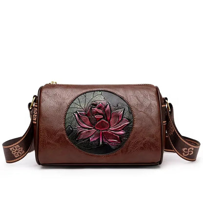 Brand Leather 3 Layers Alligator Crossbody Bag for Women
