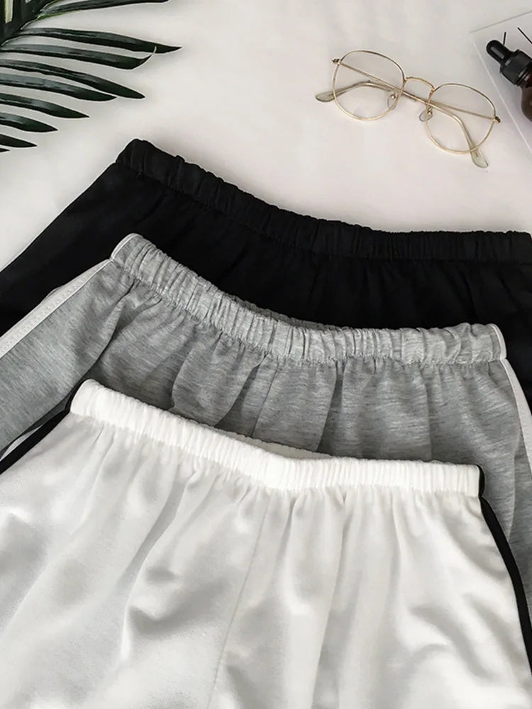 2025 Simple Women Casual Shorts Patchwork Body Fitness Short