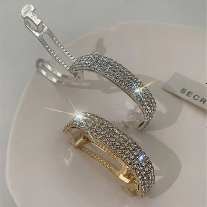 Fashion Girl Metal Rhinestone Hair Clips for Women Hair Barrettes Ponytail Clip Women's Hair Accessories Hairpin Girl Hair Clips