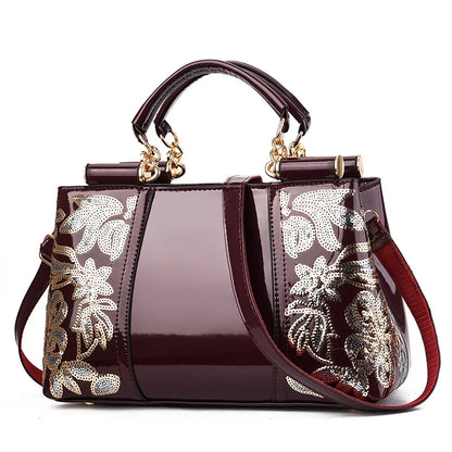 New Patent Leather Shiny Women Bag Fashion Luxury Design Atmospheric Handbag