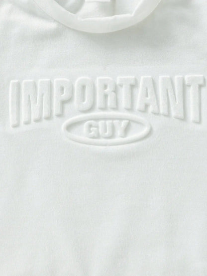 Set Summer Boys Short sleeved Children's White T-shirt New Loose Top Clothes Baby Clothes Casual Shorts Children's Clothing