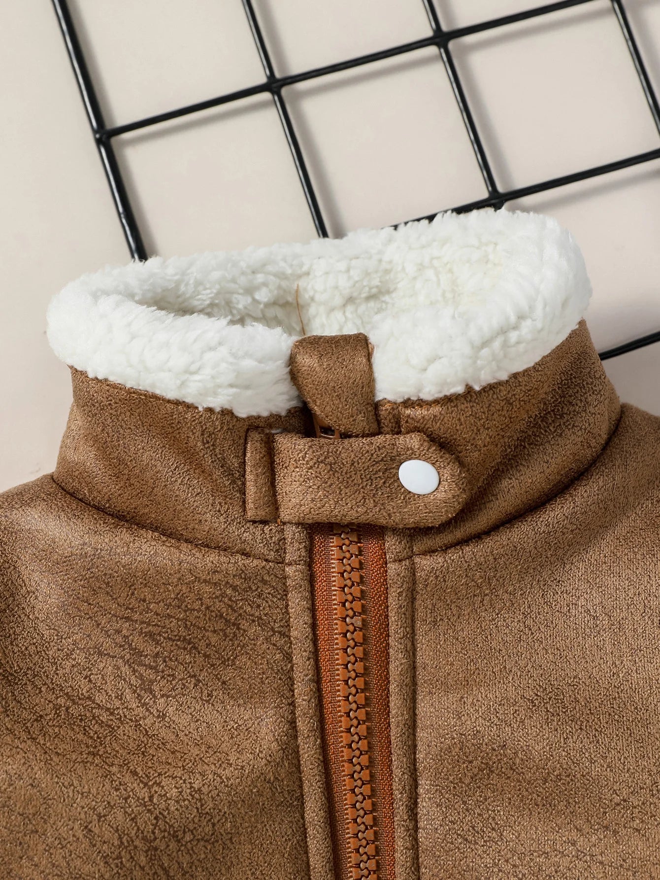 1-3Y Baby Boys Winter Long Sleeve Turtleneck Warm  Coral Velvet  Jacket Coat With Zipper Outerwear