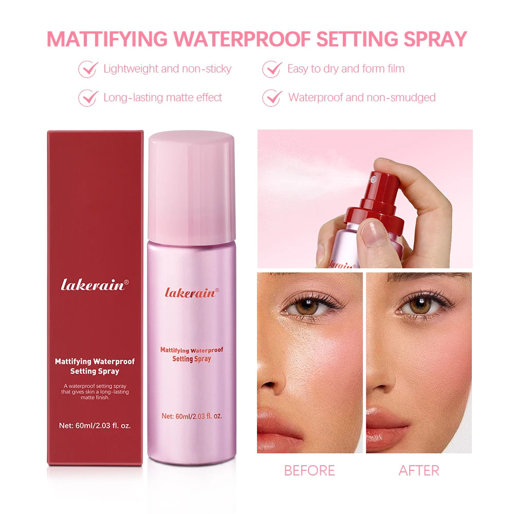 Mattifying Setting Spray Waterproof Makeup Long Lasting Oil Control Moisturizing Non-Sticky Spray