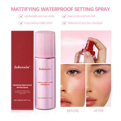 Mattifying Setting Spray Waterproof Makeup Long Lasting Oil Control Moisturizing Non-Sticky Spray