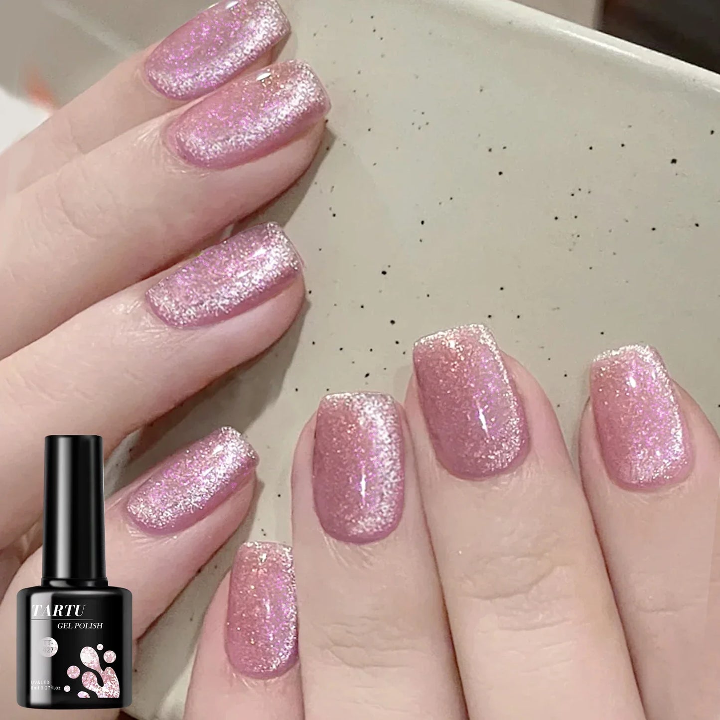 8ML Magnetic Cat Eye Gel Nail Polish Crystal Glassy Romantic Soak Off UV LED Gel Moonlight for Holiday DIY Art Party Birthday