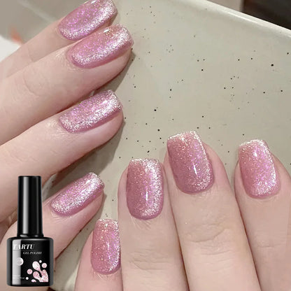 8ML Magnetic Cat Eye Gel Nail Polish Crystal Glassy Romantic Soak Off UV LED Gel Moonlight for Holiday DIY Art Party Birthday