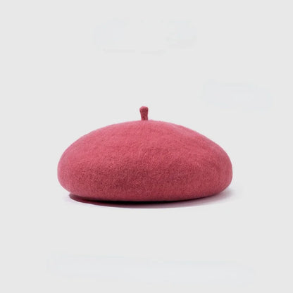 100% Wool Retro Beret Hat Autumn Winter Women British Hepburn stylish Artist Painter Hats Thick Warm Woolen Pumpkin Beanies Cap
