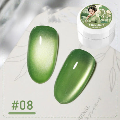 6ml Jelly Nude/Pink/Blue Cat Eye Magnetic Nail Gel Polish Glitter Silk Mirror Cat Eye's Gel Varnish Soak Off UV Gel Nail Polish