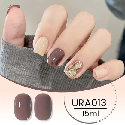 UR SUGAR 15ml Winter Brown Bright Color Gel Gel Varnishes All For Nails Soak Off UV LED Semi Permanent Nail Art Long Lasting Gel