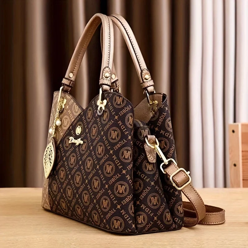 3pcs Set Women'S Tote Bag, Classic Large Capacity, Elegant Casual Handbag, High-Quality Faux Leather, Ivory White, Magnetic Clos