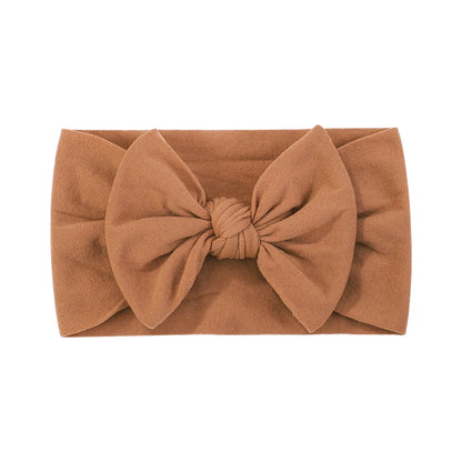 48 colors Baby Bowknot Hairband Broadside Headband Kids Girls Boutique Elastic Protect Turban Headwear Baby Hair Accessories