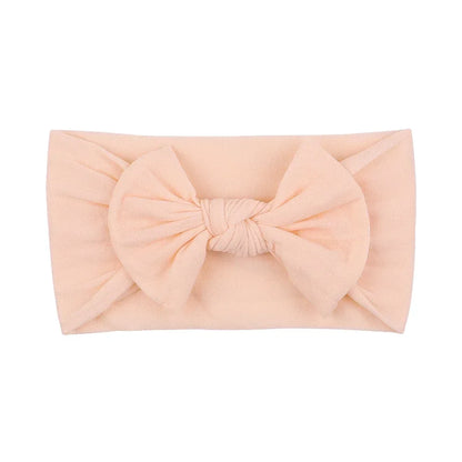 1Pc Simple Solid Color Broadside Bowknot Headband for Baby Girl Elastic Hair Band Basic Turban Headwear Infant Hair Accessories