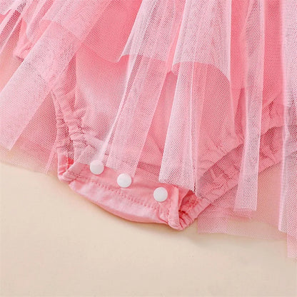 Newborn Baby Girl Pink Cow Print Ruffle Tutu Tulle Romper Dress Princess Birthday Western Cowgirl Summer Outfit