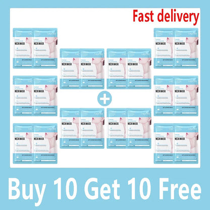 SADOER Hyaluronic Acid Neck Mask Collagen Firming Neck Masks Nourishing Brightening Beauty Moisturizing Necks Skin Care