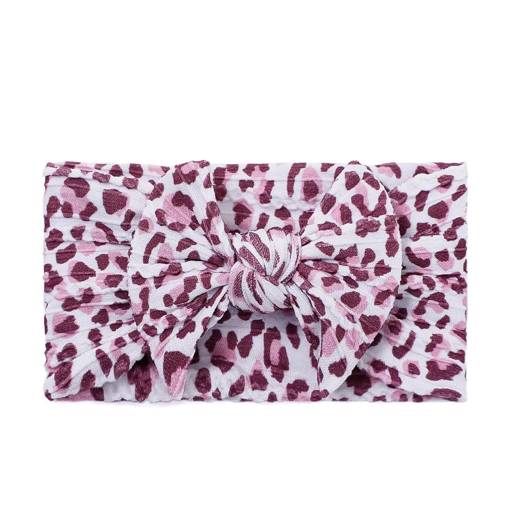 1pcs Bow Baby Head Band for Children Print Baby Headbands Newborn Cable Headband Turban Kids Headwear Baby Hair Accessories Girl