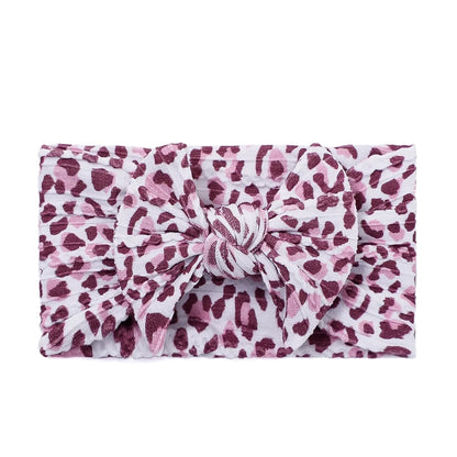 1pcs Bow Baby Head Band for Children Print Baby Headbands Newborn Cable Headband Turban Kids Headwear Baby Hair Accessories Girl