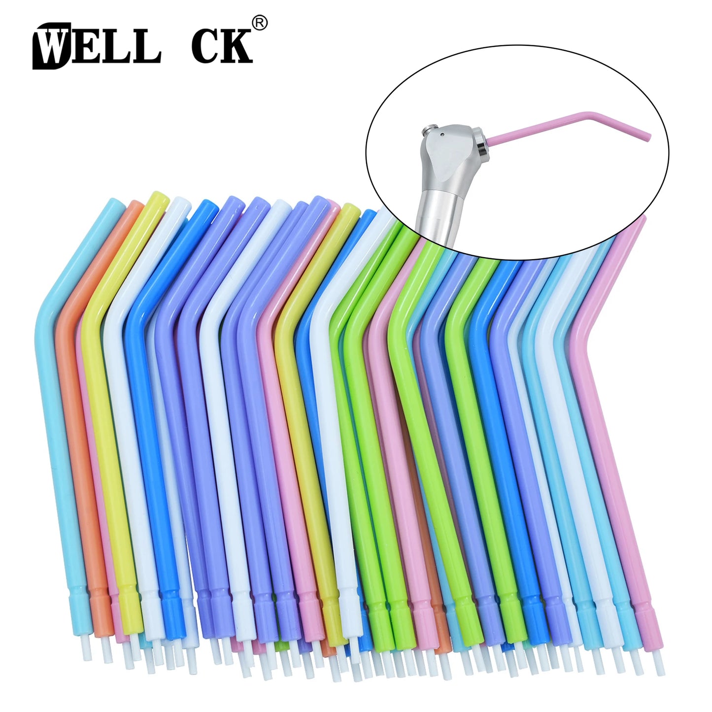 250pcs Dental Air Water Syringe With Plastic Core Nozzles Tips Tubes Disposable 3-Way Triple  Teeth Whitening Dentist Instrument