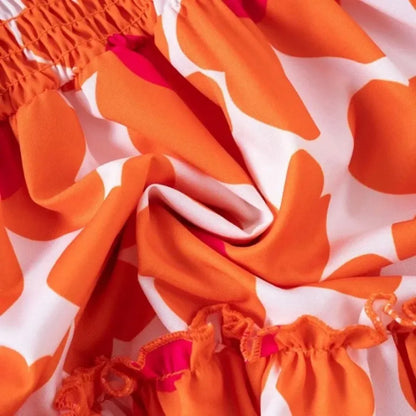 Summer New Kids Dresses for Girls Floral Fly Sleeve Sleeveless Princess Dress Cute Sweet Lovely Fashion Versatile