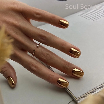 24Pcs Short Square Nude Fake Nails Art White Edge Glossy Artificial French False Nails Removable Full Cover Press on Nail Tips