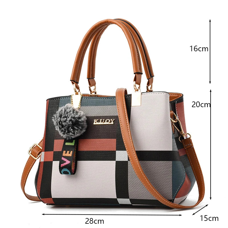 PU Leather Casual Crossbody Bags for Women Ladies Luxury Designer Tote Handbag