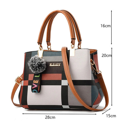 PU Leather Casual Crossbody Bags for Women Ladies Luxury Designer Tote Handbag