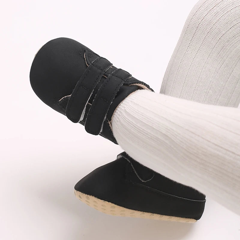 Newborn Baby Shoes Classic Leather Soft Soles Non Slip Toddler Walking