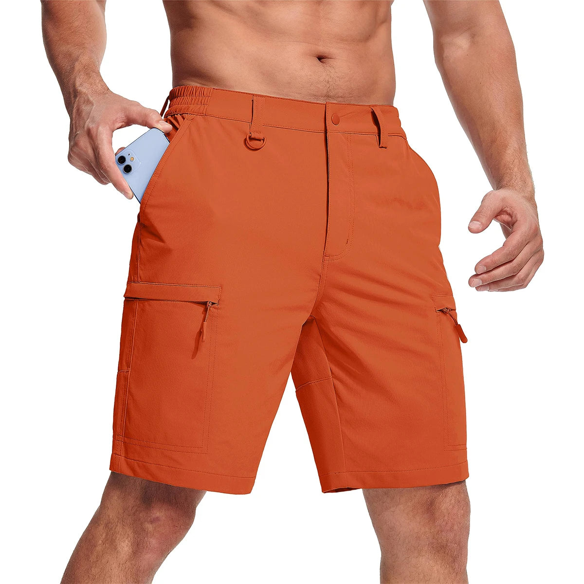 MAGCOMSEN Men's Hiking Shorts 5 Pockets Waterproof Ripstop Quick Dry Outdoor Cargo Fishing Safari Shorts