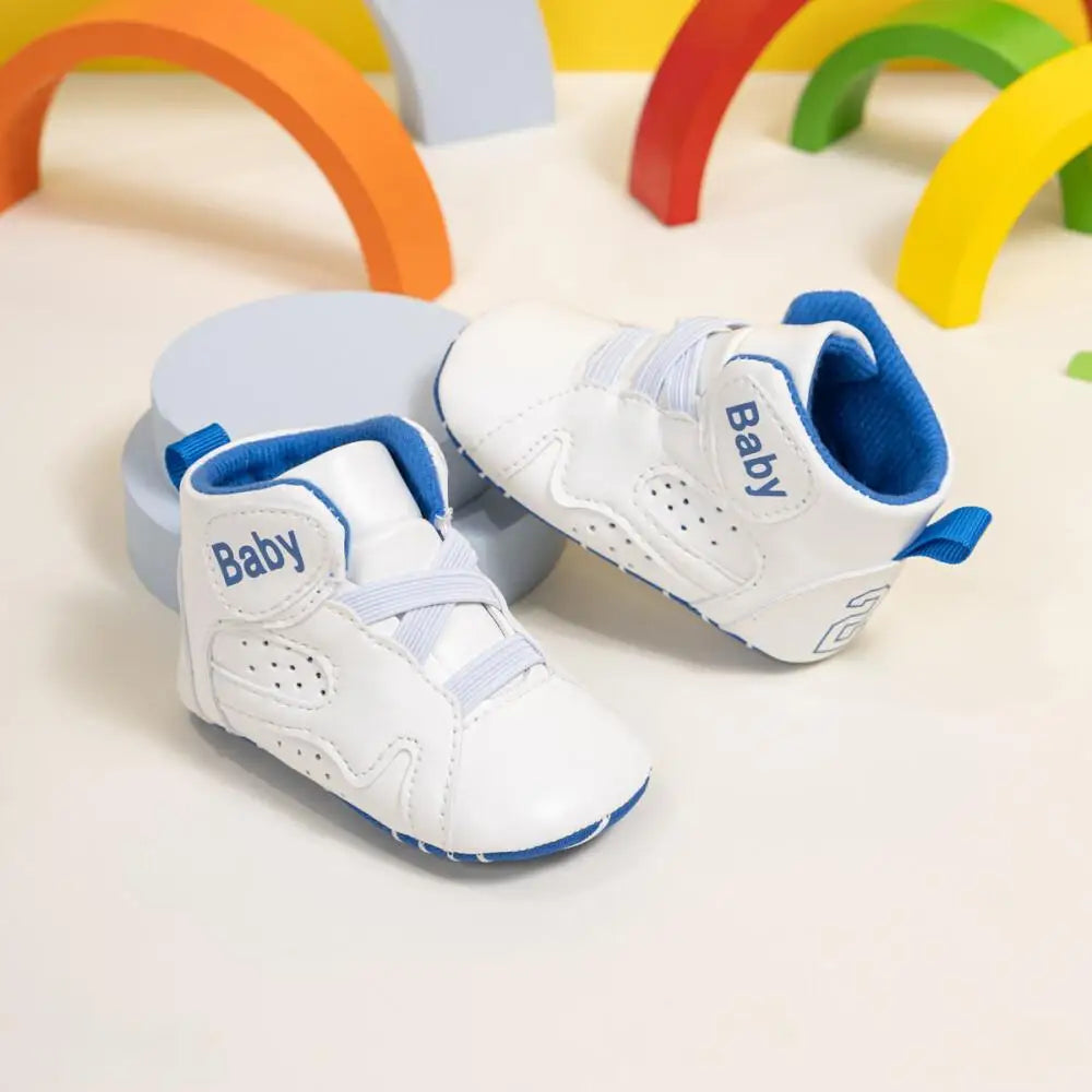 Meckior New Classic Basketball Baby Shoes 3 Colors High Top Casual Shoes Sneakers Soft Sole Anti-slip Infant First Toddler Shoes